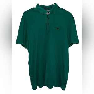 Ted Baker London Green Polo Shirt Men’s Size 5 Large Preppy Casual Golf Office